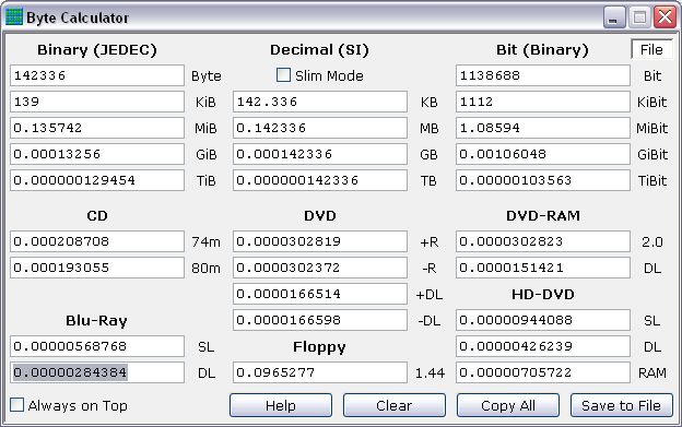 Byte Calculator v0.5