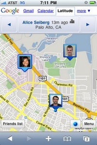 Googlen Latitude saapui iPhonelle rampana