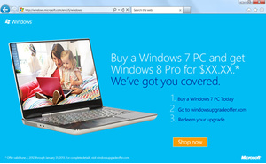 Microsoft starts Windows 8 promo for new Windows 7 PC buyers